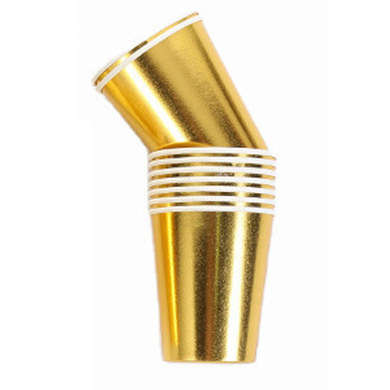 Gold Foil Paper Cups (10pc)