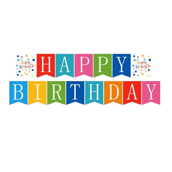 Joyful Colorful Happy Birthday Banner