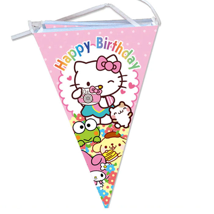 Hello Kitty Kawaii Birthday Flag Banner