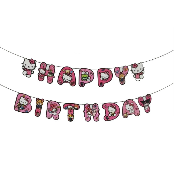 Hello Kitty Kawaii Birthday Letter Banner