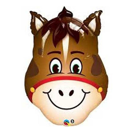Horse style helium balloon is exactly what was required for the farm animals themed party.