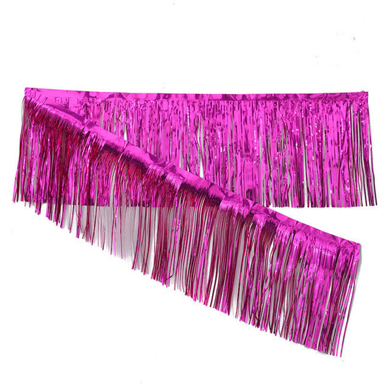 Hot Pink Foil Streamer Garland