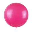 Single pink balloon on a white background