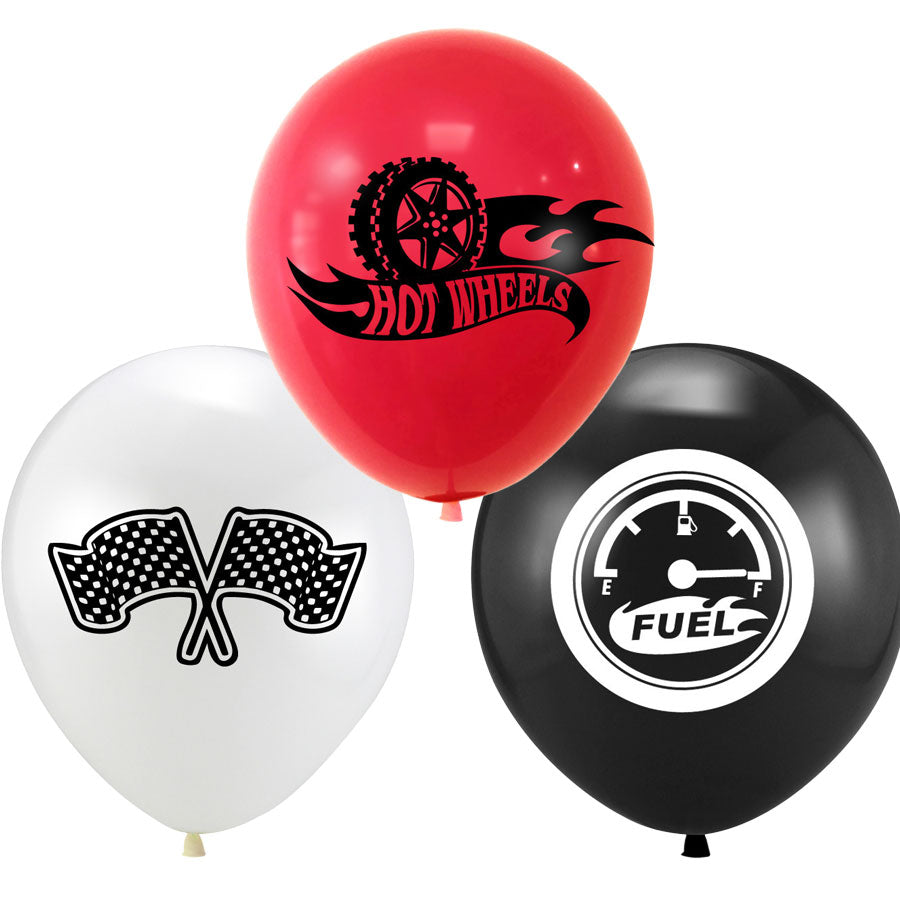 11" Hot Wheels Racing Latex Balloons (6PC)
