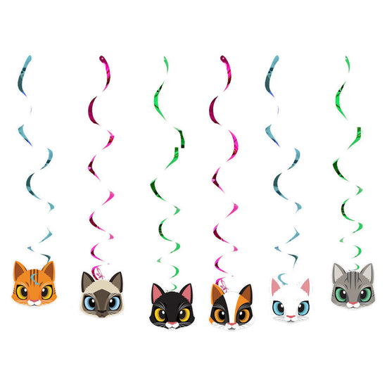 Cats & Kittens party swirl decoration.