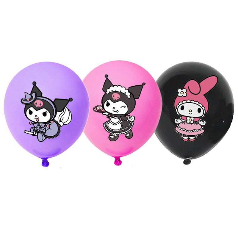 Load image into Gallery viewer, 12&amp;quot; Kuromi &amp;amp; My Melody Latex Balloons (5PC)
