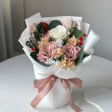 Eternal Blush Pink Rose Preserved Flower Bouquet