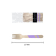 Wooden Disposable Party Forks (Lilac)