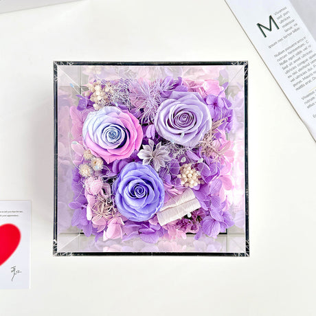 Everlasting Lilac Rose Flower Box