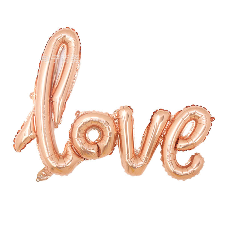 Rose Gold 40in Love Script Balloon (Airfilled)
