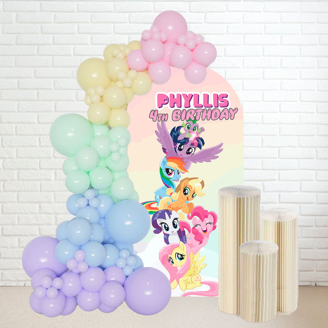 My Little Pony Balloon Garland Backdrop Set Up Package