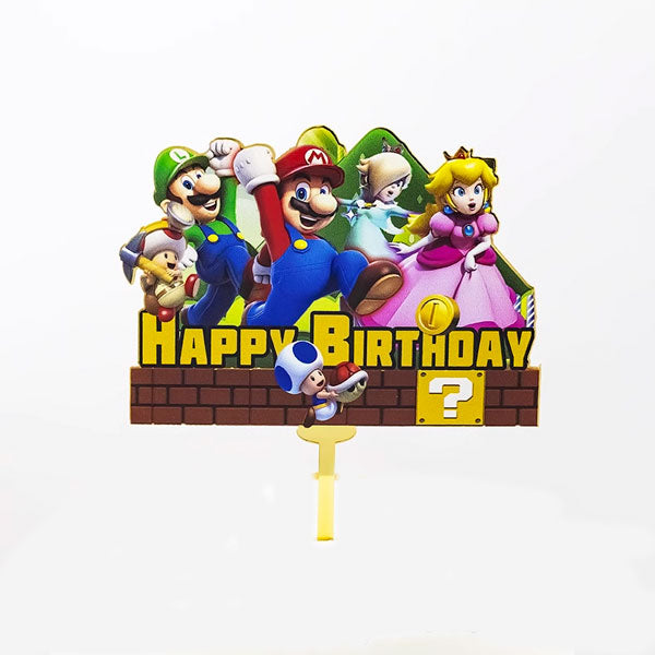 Super Mario Birthday Cake Topper  Super Mario Party Supplies Singapore –  Kidz Party Store