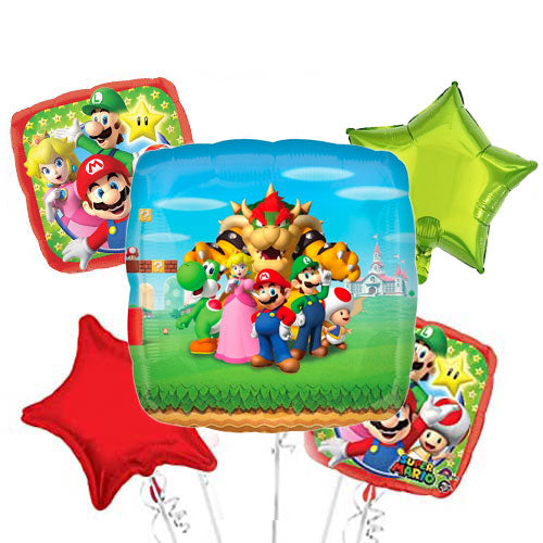 Mario Bros balloon bouquet