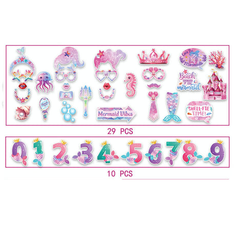 Mermaid Photo props for your birthday party photo booth