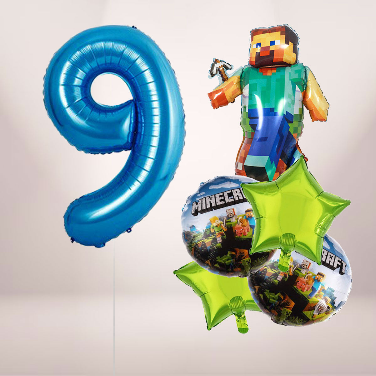 Minecraft and Jumbo Number Balloon Set