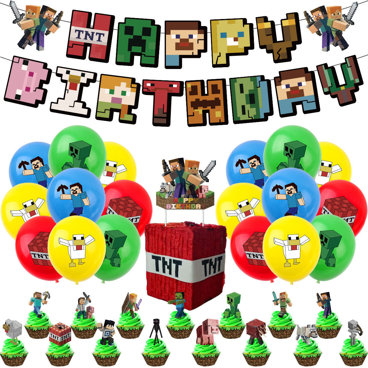 Minecraft Action Birthday Party Kit