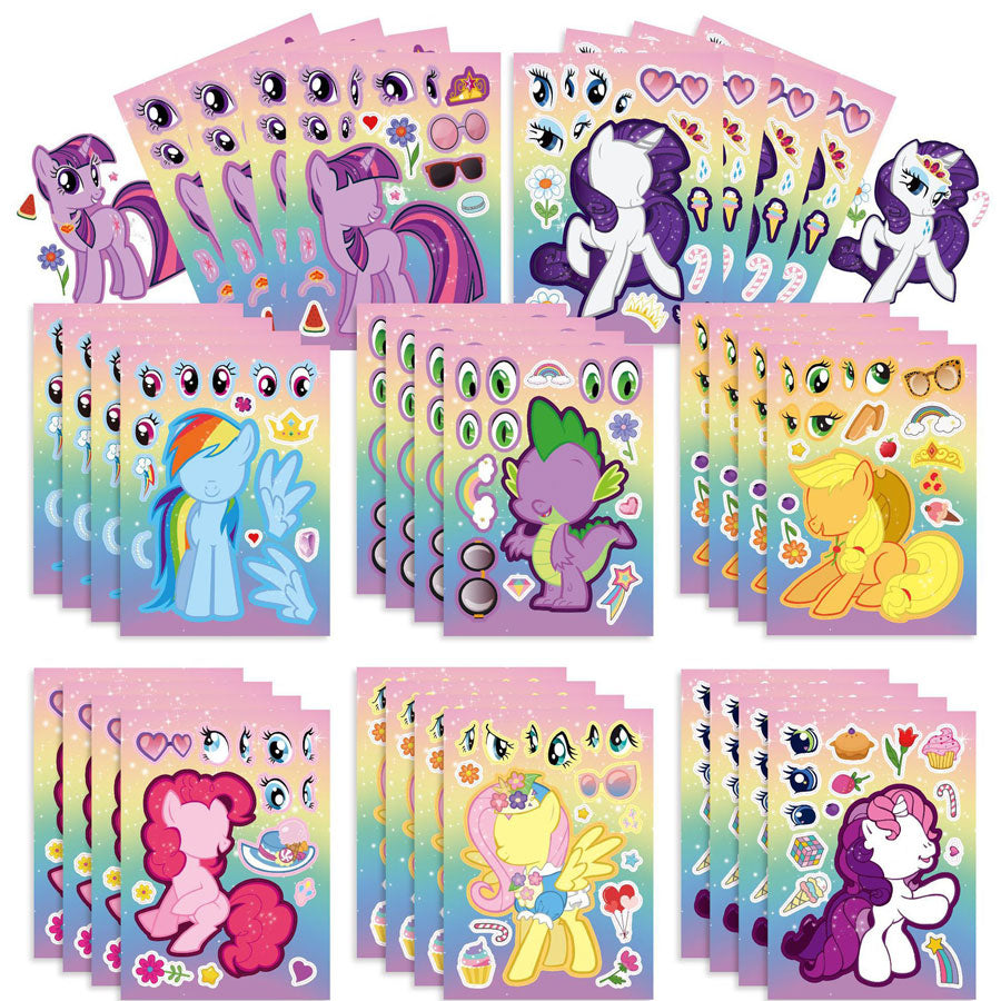 Load image into Gallery viewer, My Little Pony Make a Face Activity Sticker Sheets
