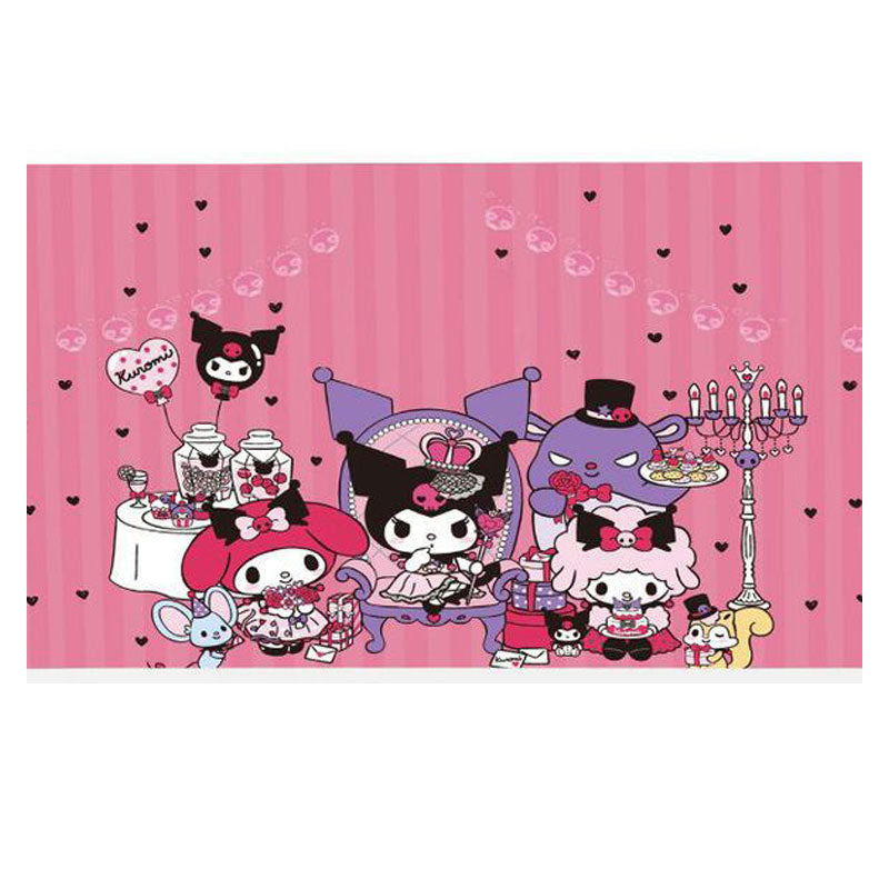 Black Pink style Kuromi table cover