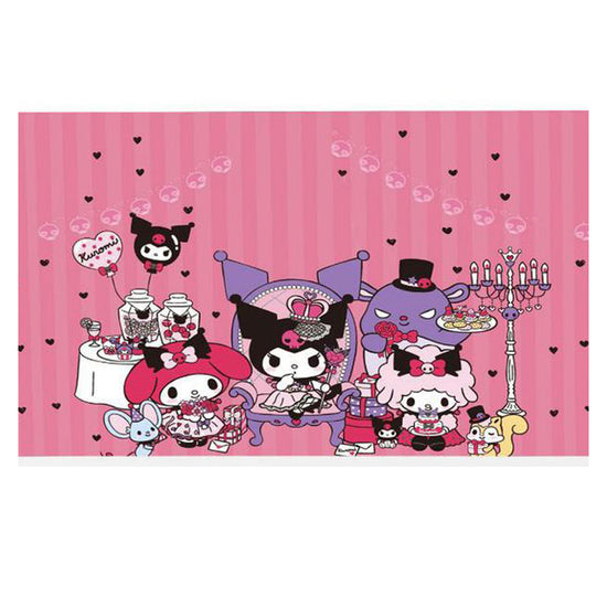 Black Pink style Kuromi table cover