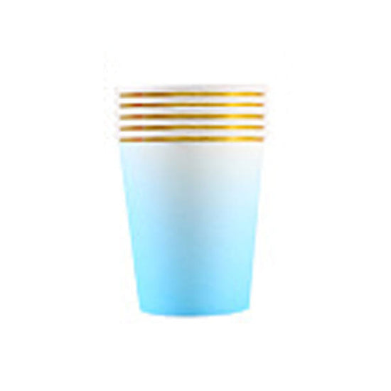 Ombre Blue Party Cups (10pc)