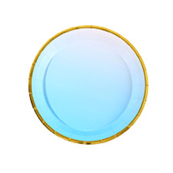 7" Ombre Blue Paper Plates (10pc)
