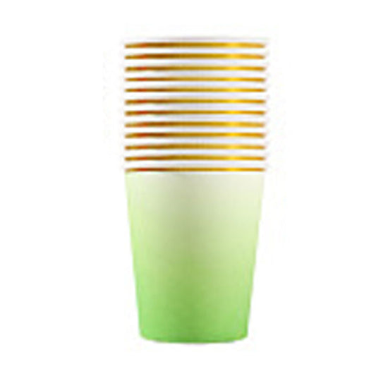 Ombre Green Party Cups (10pc)