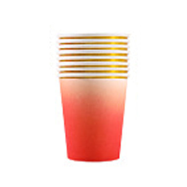 Ombre Red Party Cups (10pc)