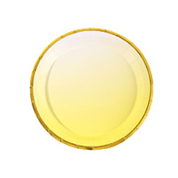 7" Ombre Yellow Paper Plates (10pc)