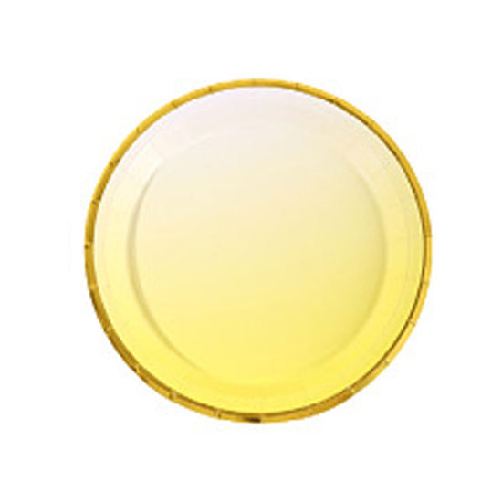 7" Ombre Yellow Paper Plates (10pc)