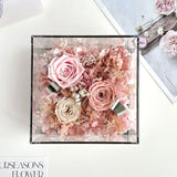 Everlasting Blush Rose Preserved Flower Box