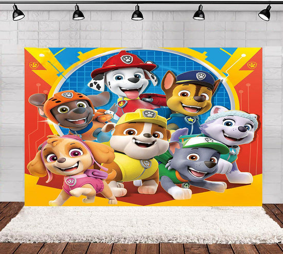 Paw Patrol Pup Gang Fabric Backdrop Banner