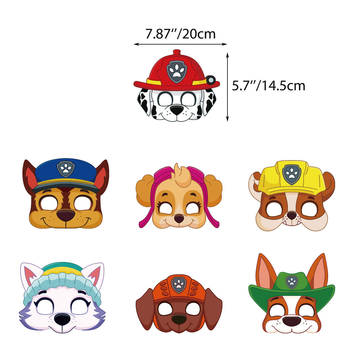 Paw Patrol Masks for the kids to pretend play as their favourite pups.