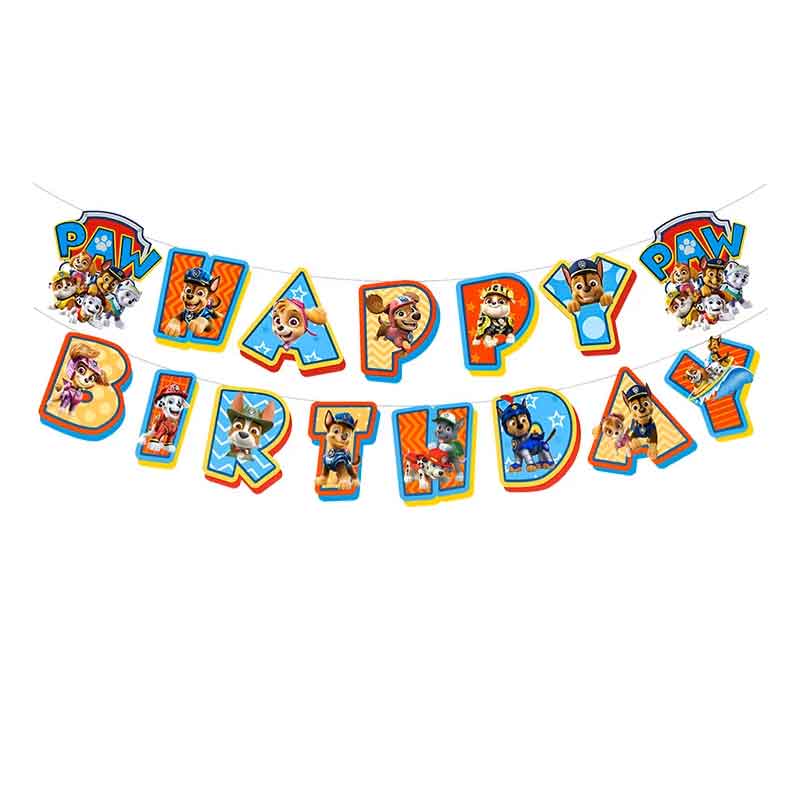 Paw Patrol Happy Birthday Letter Banner