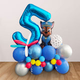 Paw Patrol Number Balloon Cluster Stand in Bright Colours
