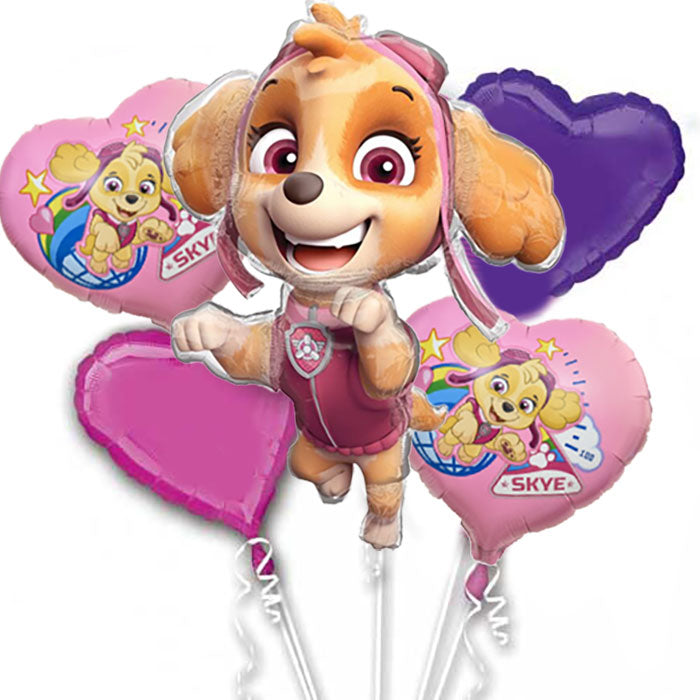 Paw Patrol Pink Skye Balloon Bouquet for the Birthday Girl.