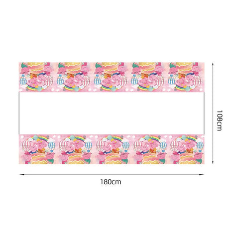 Peppa Pig tablecover for the birthday party.