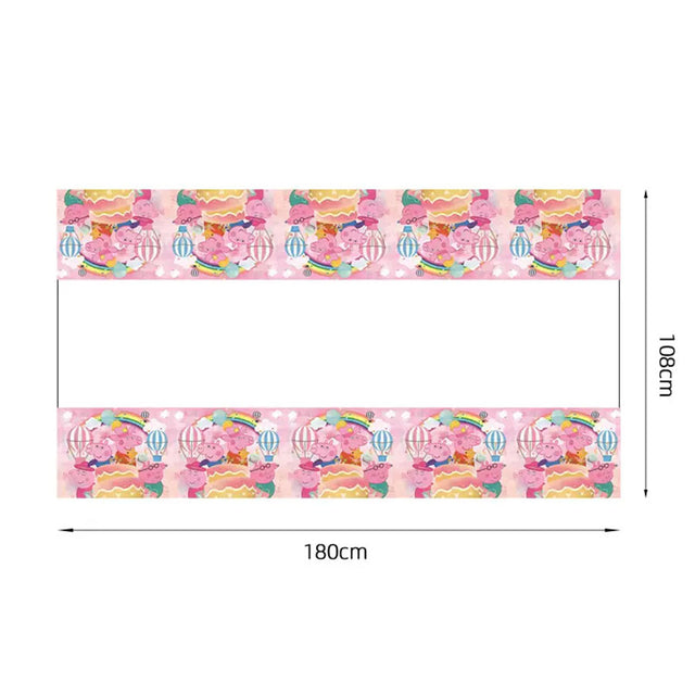 Peppa Pig tablecover for the birthday party.