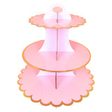 Gold Trim Pink Cupcake Stand