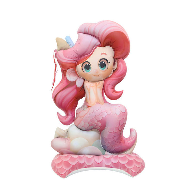 Pink Mermaid standing balloon for the under the sea party decoration.