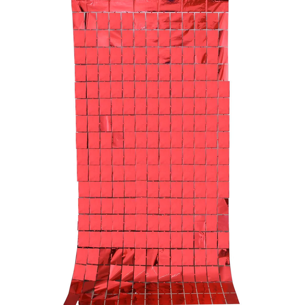 Red Foil Block Backdrop