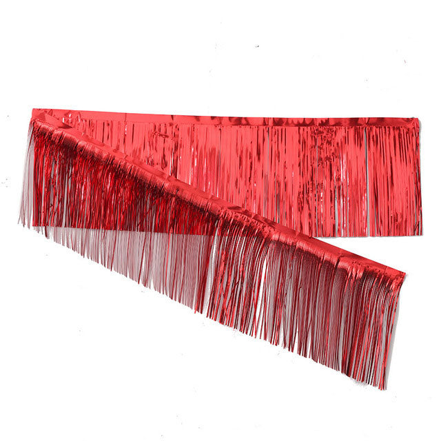 Red Foil Streamer Garland