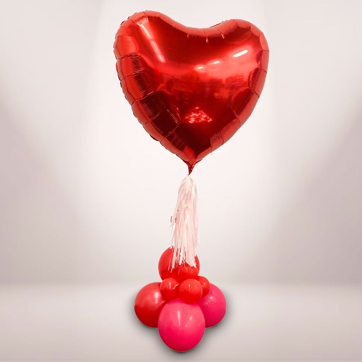 36" Foil Red Heart Balloon Table Display