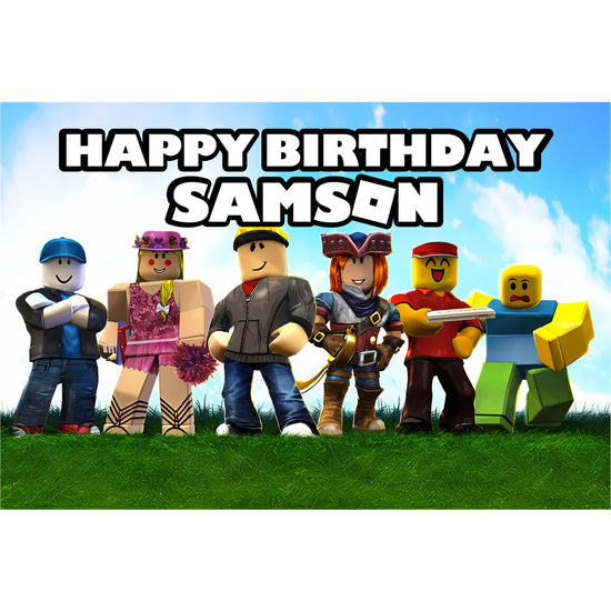 Roblox Customised Birthday Backdrop