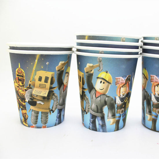 Roblox party cups for serving your birthday drinks.