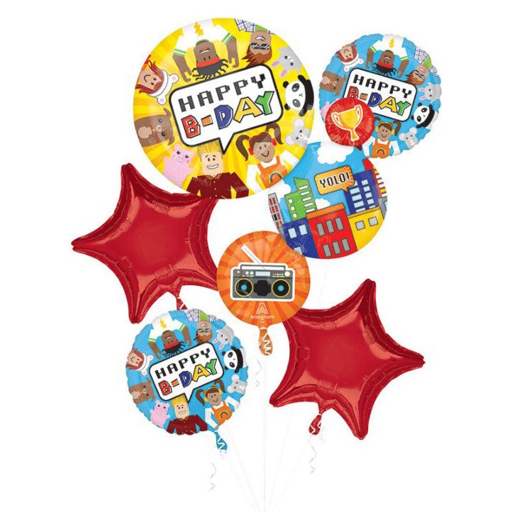Party Town Birthday Balloon Bouquet