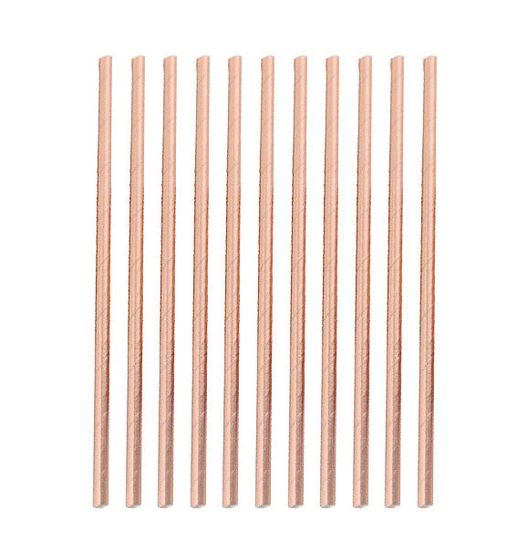 Rose Gold Paper Straws