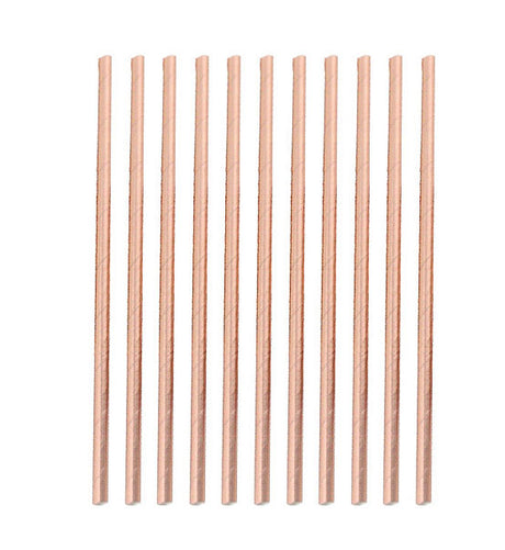 Rose Gold Paper Straws