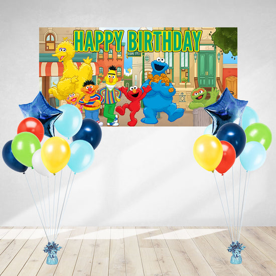 Sesame Street Birthday Banner & Balloon Bundle