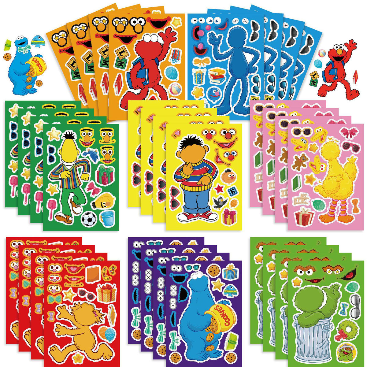 Sesame Street Make a Face Activity Sticker Sheets (12pc)