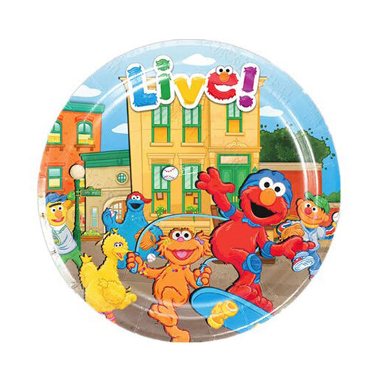 Load image into Gallery viewer, Bring the sunny magic of Sesame Street to your child&amp;#39;s party with our Sesame Street Sunny Day Party Plates!
